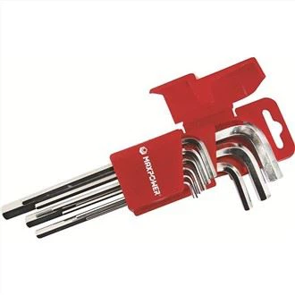Bộ chìa lục giác mạ điện đầu phẳng, hệ mét, vật liệu S2